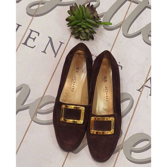 St John suede loafer 7 - Picture 1 of 5